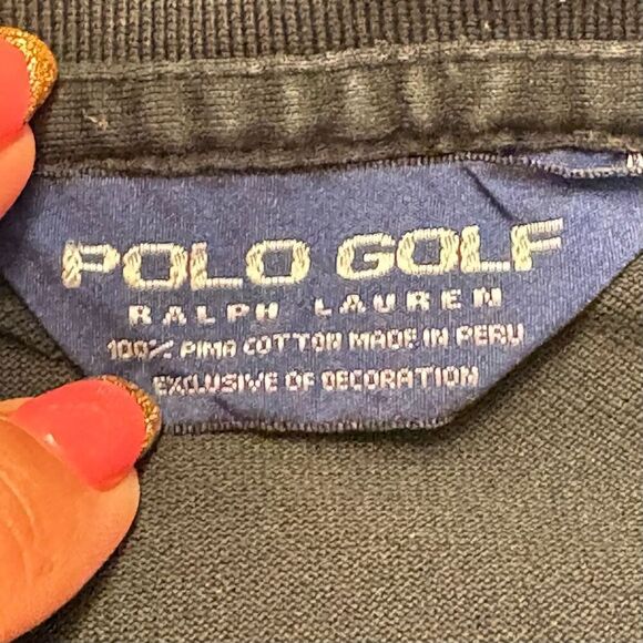 Large POLO Ralph Lauren Golf Long Sleeve 100% Pima Cotton #preppy Spring Winter - Picture 2 of 5